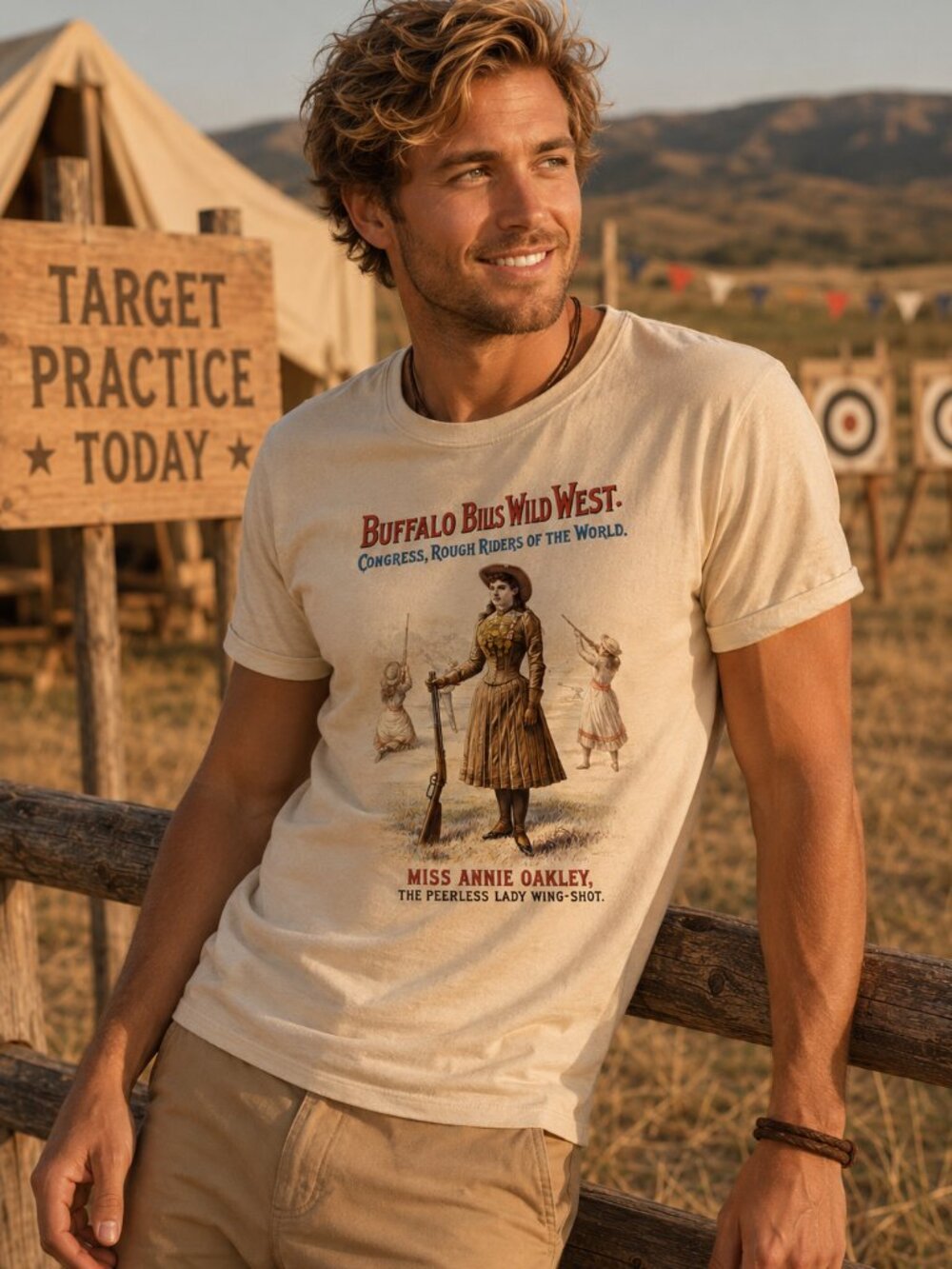Buffalo Bill’s Wild West Vintage AnnieHATMAN ORIGINALS VINTAGE STYLE T SHIRT TEE